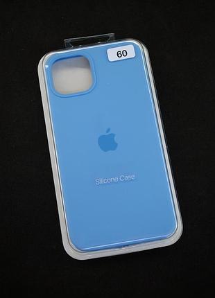 Чехол для телефона iphone 15plus silicone case original full №60 sea blue (4you)