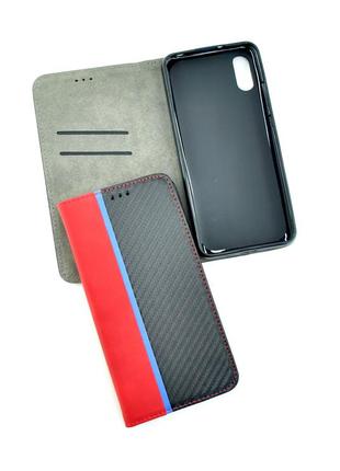 Чехол-книжка для телефона samsung a21s/a217 (2020) carbon red/black (4you)