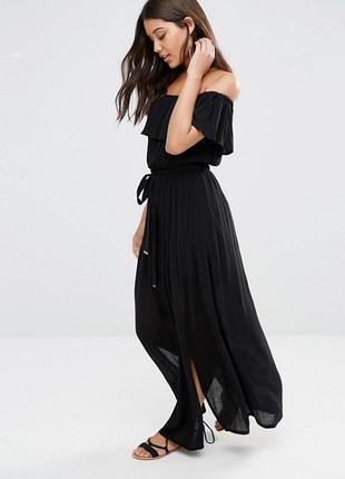 Сукня максі на плечі волан river island р. 10