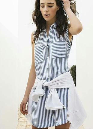 Платье 👗 женское платье-рубашка в полоску летнее стильное классное лёгкое практичное