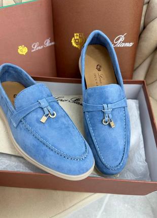 Голубые лоферы loro piana лоро пиана