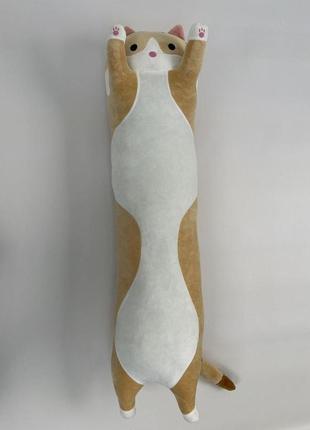 Трендовая игрушка-подушка антистресс кот батон, плюшевая игрушка для сна в виде милого котика