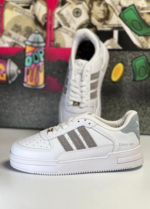 Adidas dass ler white grey, кросівки жіночі адідас, кроссовки адидас женские3 фото