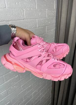 Хит весна 2024 • женские трендовые розовые кроссовки в стиле balenciaga track 3.0 pink баленсиага 36