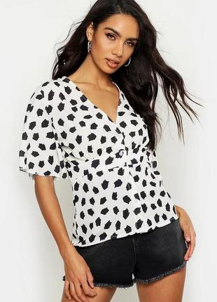 Блуза топ на пуговицах