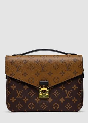 Шкіряна сумка  louis vuitton pochette metis shoulder bag brown leather monogram1 фото