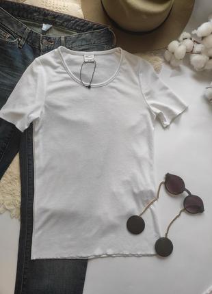 Базовая белая футболка zara