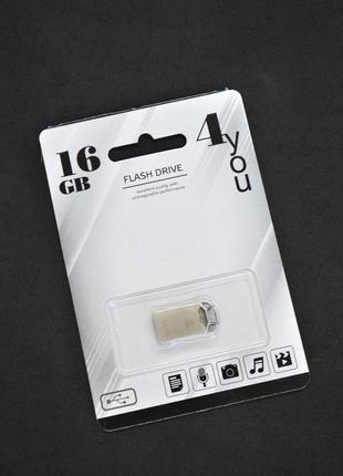 Usb-накопитель флешка на 16gb 4you 110 metal series silver