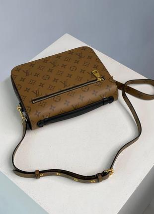 Шкіряна сумка  louis vuitton pochette metis shoulder bag brown leather monogram9 фото