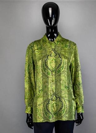 Яркая шёлковая рубашка escada vintage.