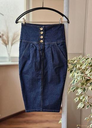 Джинсовая юбка миди на высокой посадке 🌺