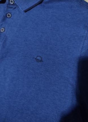Мужская футболка / primark / поло / синяя футболка с воротником / мужская одежда / чоловічий одяг /3 фото