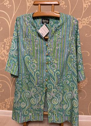 Дуже красива та стильна блузка... льон/віскоза.