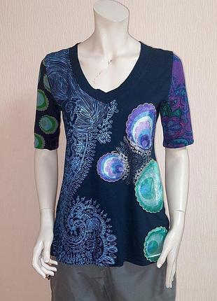 Стильная фирменная футболка desigual made in india, 💯 оригинал, молниеносная отправка