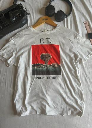 Жіноча футболка з принтом e.t. phone home bershka
