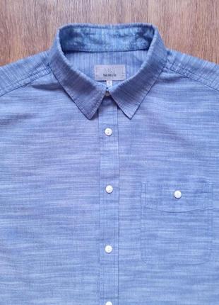 Теніска синя marks&spencer cotton slub розмір xl, l