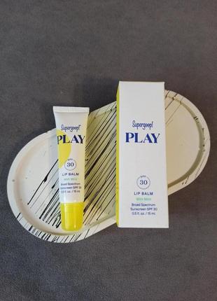 Бальзам для губ supergoop! play lip balm spf - mint 15ml