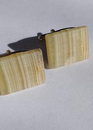 Запонки з натуральним оніксом