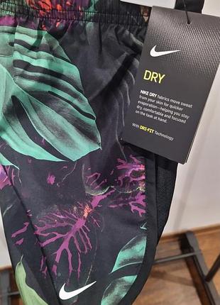 Новые шорты nike dry fit яркий принт в тропические цветы оригинал найк 8