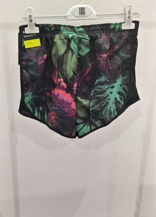Новые шорты nike dry fit яркий принт в тропические цветы оригинал найк 9