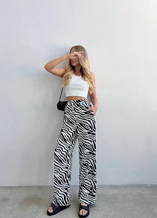 Штани в анімалістичному принті зебра🦓