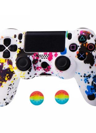 Чохол силіконовий накладка для геймпада ps4 dualshock 4 білий фарба