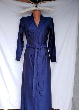 Шикарное платье кимоно щильного шелка и льна