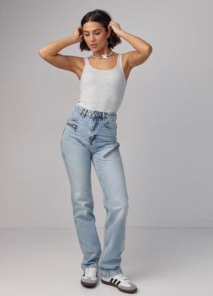 Жіночі джинси з блискавками7 фото