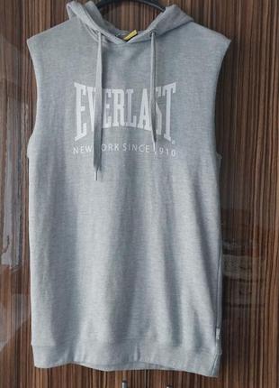 Мужская серая толстовка безрукавка everlast