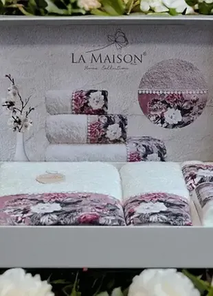 Подарунковий набір рушників la maison, 3 шт. з ароматом