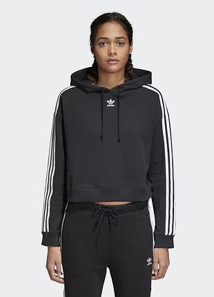 Новое женское кроп худи кофта adidas cropped hoodie 3