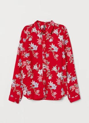 Сорочка з віскози в квітковий принт легенька літня рубашка