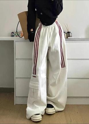 Жіночі спортивні штани в смужку qweek y2k2 фото