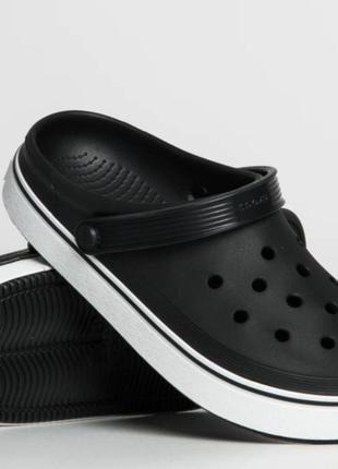 Крокси crocs crocband clean off court clog black  сабо