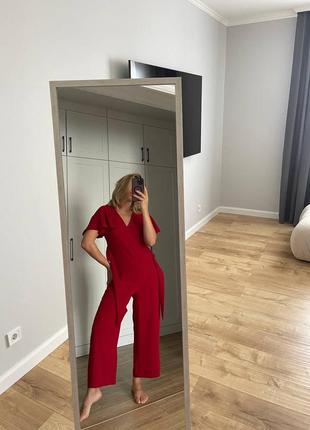 Красный комбинезон zara