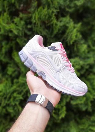 Nike vomero 5 белые с розовым кроссовки женские кожаные кожа сетка весенние летние демисезонные низкие топ качество найк легкие текстильные5 фото