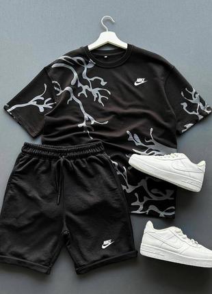 Костюм летний nike футболка + шорты ⬛️