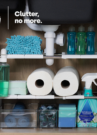 Багатофункціональний органайзер для зберігання під мийкою на кухню стелаж під техніку...