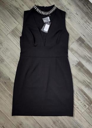 Плаття коротке вечірнє, для фотосесій чорне з чокером,48-50 р.