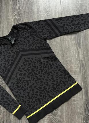 Женская кофта лонгслив в рубчик sweaty betty лего леопардовая для бега занятий спортом2 фото