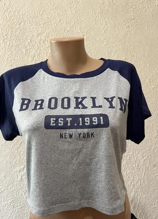 Укорочена футболка жіноча/вкорочена футболка brooklyn