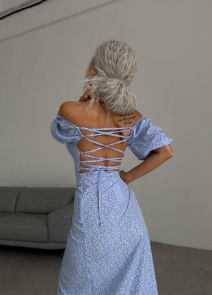 Платье миди с красивой спинкой