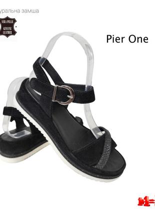 ❤️1+1=3❤️ pier one жіночі замшеві сандалі