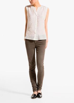Жаккардовый топ с контрастной шелковой отделкой massimo dutti