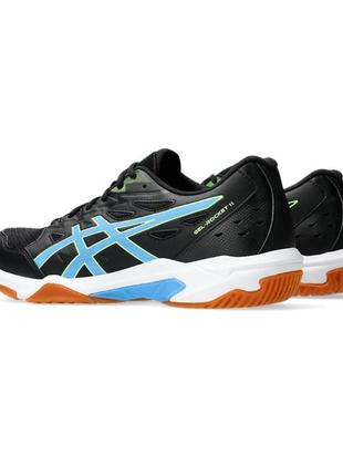 Мужские кроссовки для сквоша asics gel-rocket 11 черный голубой 40.5 (1071a091-003 40.5)2 фото