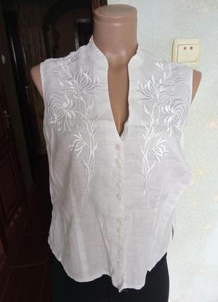 Классная укороченная рубашка с вышивкой