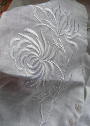 Классная укороченная рубашка с вышивкой9 фото