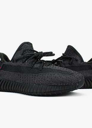 Adidas yeezy 350 v2 black reflective високої якості зручні в носінні кросівки унісекс6 фото