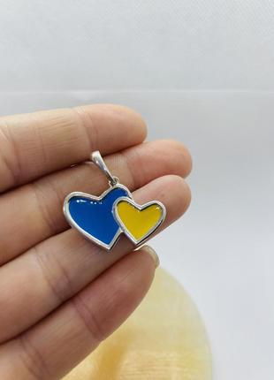 Срібна підвіска серце україна 925 проба