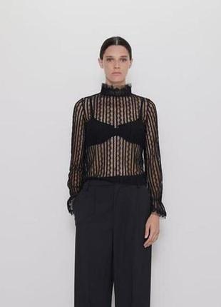 Блуза прозрачная zara